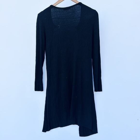 Zara Black Stretchy Ribbed Cami Cardigan Set Medium Pajamas Lounge Sweater - Picture 2 of 11